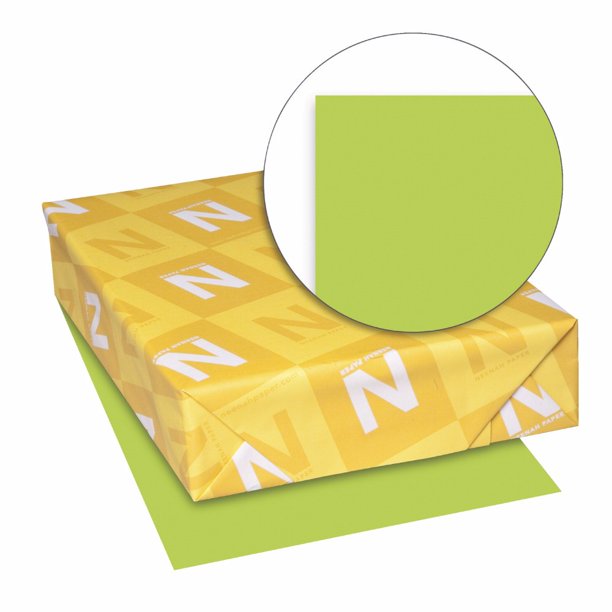 EXACT 087296 AcidFree MultiPurpose Colored Copy Paper, Bright Green