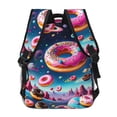 thumbnail image 4 of Disketp Starry Sky Colorful Donut Mochila Estampada para Hombre y Mujer – Mochila Ligera Clásica con Múltiples Bolsillos para Universidad, Trabajo y Viajes-One Size, 4 of 5