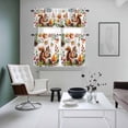 thumbnail image 4 of Colorful Squirrel Kitchen Curtains Sets for Windows 36 Inch Length, Botanical Berry Pine Cones Rod Pocket Window Treatments Tier Curtains and Valances Set for Bedroom/Bathroom, 4 of 8