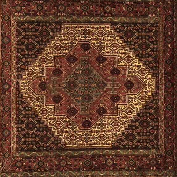 Ahgly Company Indoor Square Persian Brown Traditional Area Rugs, 6' Square