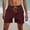 Wine, variant on Admvng Mens Shorts Casual Summer Fashion Solid Elastic Waist Shorts With Pocket S-3XL