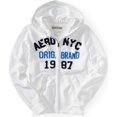 thumbnail image 1 of Aeropostale - Sudadera con capucha y forro polar con cremallera completa para hombre, color blanco, extra pequeño Aeropostale Sudadera, 1 of 1