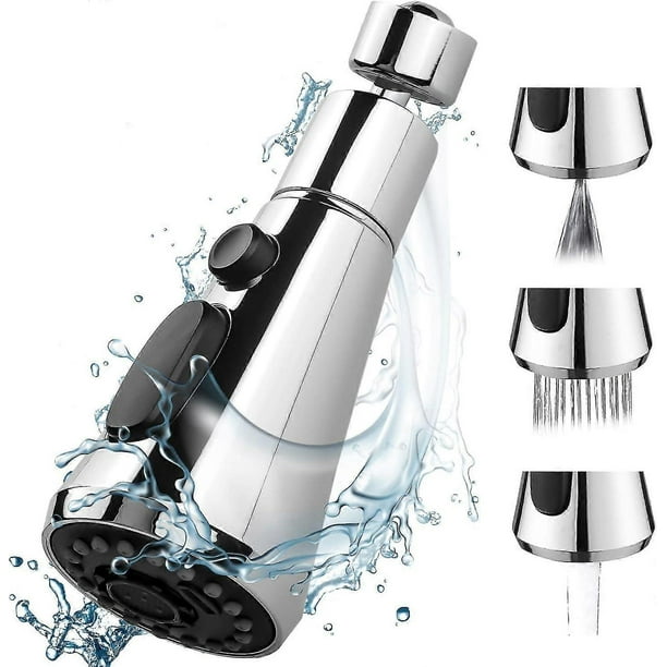 Kitchen Sink Spray 360 Degree Faucet, 3 Modes Kitchen Faucet Spray, Kitchen Faucet Nozzle, Replacement Spray for Universal G 1/2 Kitchen Faucet