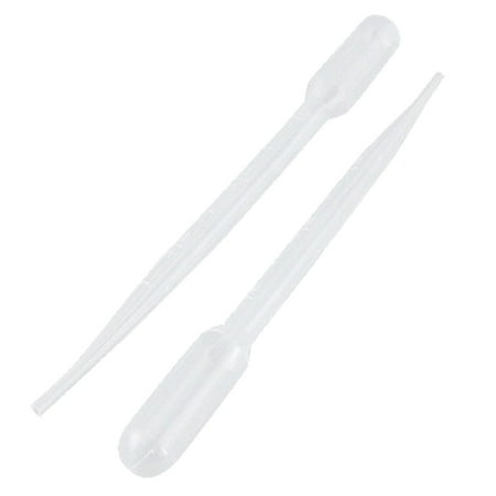 Unique Bargains 100 Pcs 3mL Graduated Laboratory Supply Transparent Plastic Droppers