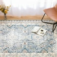 thumbnail image 5 of Vintage Ethnic Area Rugs, Retro Washable Non-Slip Rugs for Bedroom, Dining Room, Living Room, 4 x 6 ft, Blue, 1 Pack, 5 of 5