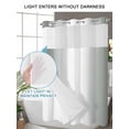 thumbnail image 6 of No Hook Shower Curtain with Snap-in Liner, Grey Green Orange Ombre Waterproof Fabric Bathroom Curtains, Modern Gradient Abstract Art Bath Curtains & Mesh Top Window Stand Up Stall 66"x72", 6 of 9