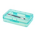 thumbnail image 1 of Organizador de caja de lápices de plástico | Contenedor de almacenamiento transparente apilable de gran capacidad con tapa hermética | Elegante soporte para suministros de oficina | Plástico, 1 of 6
