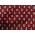 thumbnail image 4 of oneOone Cotton Poplin Maroon Fabric Leaves & Floral Block Sewing Fabric By The Yard Printed Diy Clothing Sewing Supplies 42 Inch Wide, 4 of 4