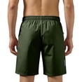 thumbnail image 4 of Domuza Men's Athletic Running Shorts Quick Dry Workout Shorts Lightweight Sports Gym Basketball Tennis Hiking Zipper Pockets Army Green 2XL, 4 of 5