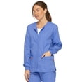 thumbnail image 3 of Dickies EDS Signature Medical Scrubs Warm Up Jacket for Women Snap Front Plus Size 86306, 3 of 8