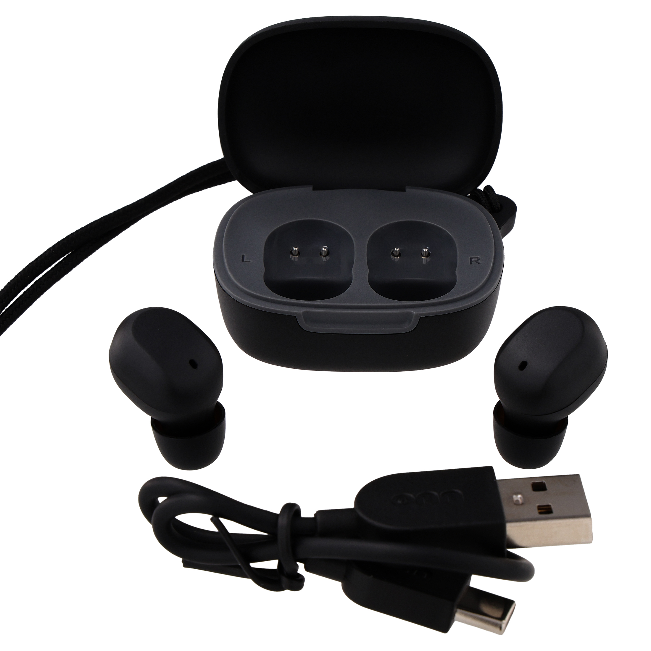 onn Mini audífonos inalámbricos con correa para muñeca, negro 8