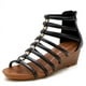 thumbnail image 3 of Sandalias romanas huecas Vintage para mujer, Sandalias cómodas de moda con Tacón de Cuña y punta redonda y punta abierta, de verano, 3 of 4