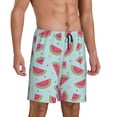 thumbnail image 2 of Wukai Watermelon Men’s Short Pajama Pants With Pockets Soft Sleep Pj Shorts for Men-Medium, 2 of 6