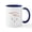 White/Navy Inside, variant on CafePress - Easter Egg Cherry Blossom Mugs - 11 oz Ceramic Mug - Novelty Coffee Tea Cup