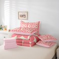 thumbnail image 6 of Homewish Pink Abstract Ombre Twin Bedding Sets 7-Piece, Chic Minimalism Bedding Comforter Set, Mid Century Fashion Reversible Sheet Sets, Microfiber Bedroom Decor, 6 of 8