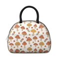 thumbnail image 2 of Mushroom and Flower White Pattern Insulated Lunch Bag,Leakproof Large Capacity Lunch Box for Work,Picnic or Travel,11.4 X 6.7 X 8.3 Inches, 2 of 6