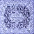 thumbnail image 1 of Ahgly Company Indoor Square Medallion Blue Traditional Area Rugs, 8' Square, 1 of 4