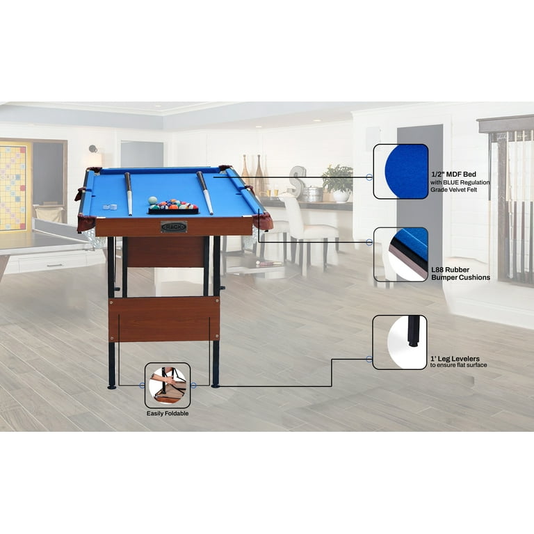 RACK, Folding Billiard Pool Table, 55