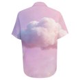 thumbnail image 5 of MEICHEN Womens Summer 3/4 Sleeve Tops Casual Collared V Neck Loose Blouse Retro Metallic Shiny T Shirts, 5 of 5