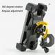 thumbnail image 5 of Soporte de teléfono de bicicleta ajustable para dispositivos de 4-6,5", rotación de 360°, amortiguador, operación con una sola mano, abrazadera de manillar para diámetro de 18-46 mm, plástico ABS,, 5 of 5