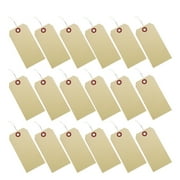 100 Pcs Shipping Label Packaging Wired Tags Manila with Eyelet Labels Blank for