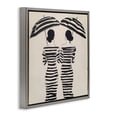 thumbnail image 3 of Stupell Industries Two Women in Rain Stripes Gray Framed Floater Canvas Wall Art design by Annabelle Hall, 25 x 25, 3 of 9