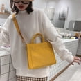 thumbnail image 3 of Linyer Crossbody Single Shoulder Small Bag Casual Messenger Pouch with Side Pocket Large Capacity Square Handbag Accessories Gifts Yellow, 3 of 6