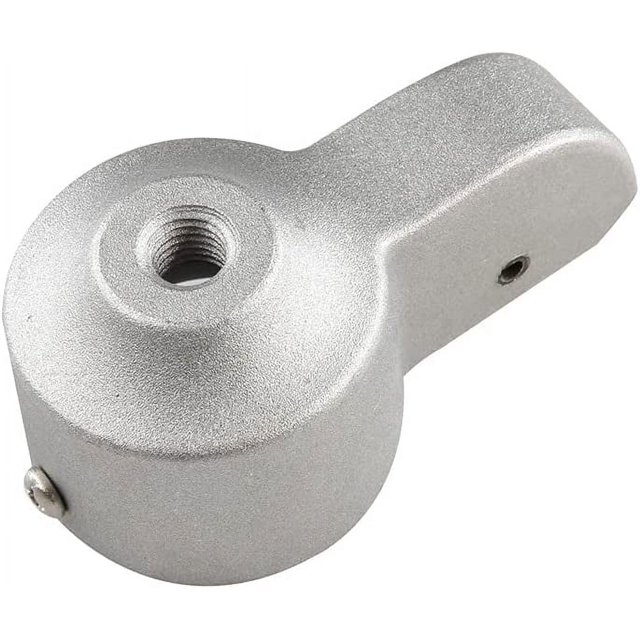 Asta de bandera para camión con polea de nailon, cuerpo de aluminio fundido plateado, Stati