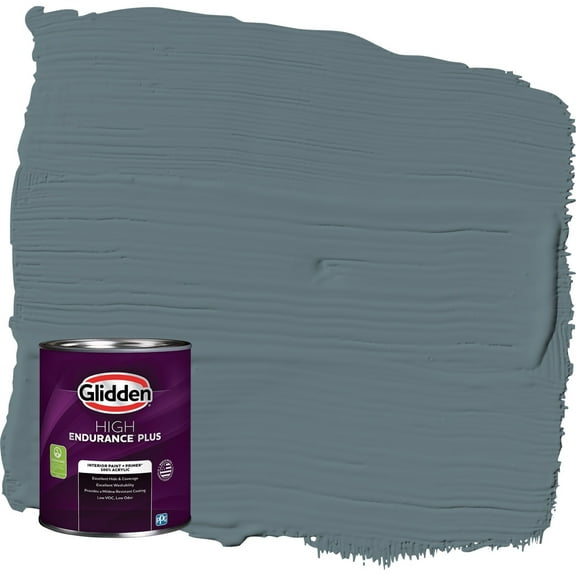 Glidden HEP Night Rendezvous / Blue Flat Interior Paint with Primer, 1 Quart