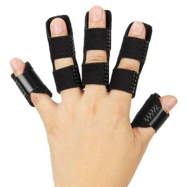 5 uds soporte para dedos estabilizador para dedos con mangas de nailon para dedos rotos alisar la artritis inmovilización de nudillos