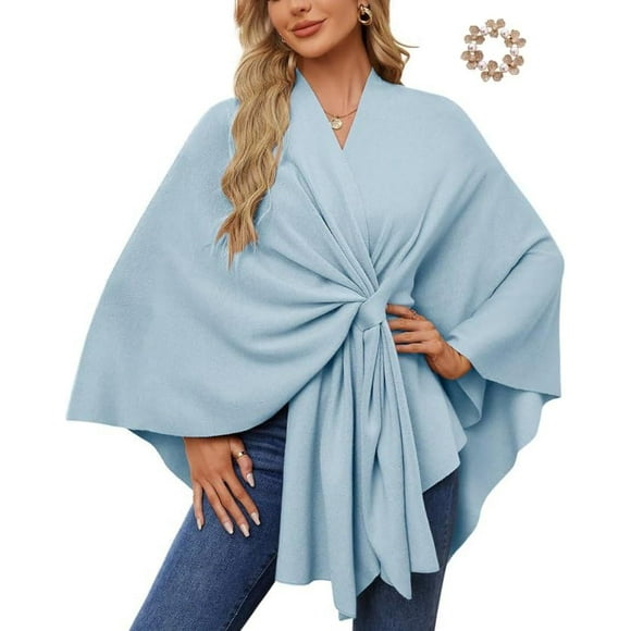 Poncho Shawl Wrap - Women's Elegant