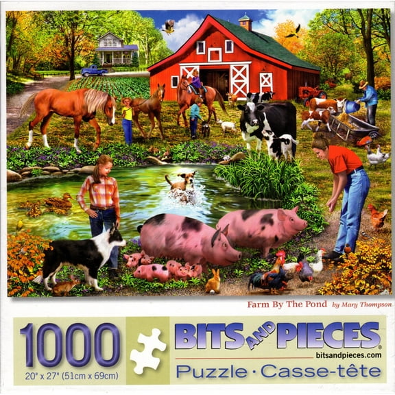 Farm by the Pond 1000 Piece Puzzle