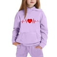 thumbnail image 4 of BLVB Cute Toddler Boys Girls Sweatsuit Valentines Heart Print Kids Fall Clothes Set Hoodie Sweatshirt Pants Spring Outfits, 4 of 5