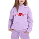thumbnail image 3 of TaTaai Valentine's Day Kids Hoodie and Pants Set, Heart Print Two Piece Outfit, Cute Couple Matching Wear Gift, 3 of 4