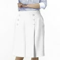 thumbnail image 2 of Esquirla Cropped Culottes Women Comfortable Versatile Trendy Solid Color Thin Knee Length 2XL, 2 of 8
