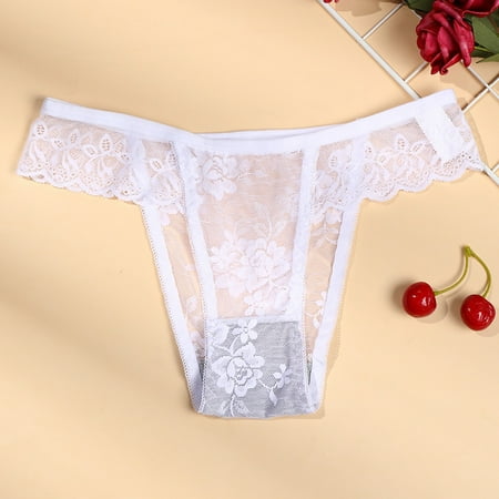 

KaLI_store Womens Underwear Womens Underwear Cotton Cute Low Rise Bikini Rib Cheeky Panties V-shaped waistband Hipster Lingerie