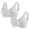 White, variant on Plus Size Bra for Women No Underwire Gray Pull on Full Coverage 2 Pack Rhinestone Bras Tshirt Bra M
