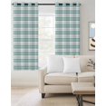 thumbnail image 2 of Boho Turquoise Stripe Blackout Curtains, Light Blocking Print Window Curtains, Abstract Geometric White Minimalist Thermal Insulated Window Drapes for Living Room 2 Panels, 55"W x 39"L, 2 of 9