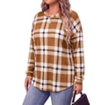thumbnail image 3 of WellSize Plus Size Sweatshirts for Women Plaid Crewneck Long Sleeve Shirts Casual Fall Tunic Tops Lightweight Pullover Sweatshirts, 3 of 7