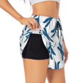 thumbnail image 3 of Running Shorts for Women, Dragonfly Dark Blue Workout Athletic Shorts with Pockets, Lounge Yoga Shorts Women, 3 of 7