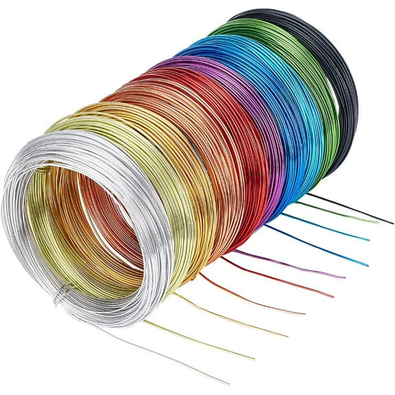 650 Feet 10 Rolls 1mm Aluminum Craft Wire 18 Gauge Flexible Floral Jewelry Beading Wire 10 Colors for DIY Jewelry Craft Making Each Roll 65 Feet