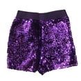 thumbnail image 6 of Shorts For Women Women's Sequins Elastic Waist Sparkly Straight Leg Glitter Hot Pants Sequin For Women Shorts, 6 of 6