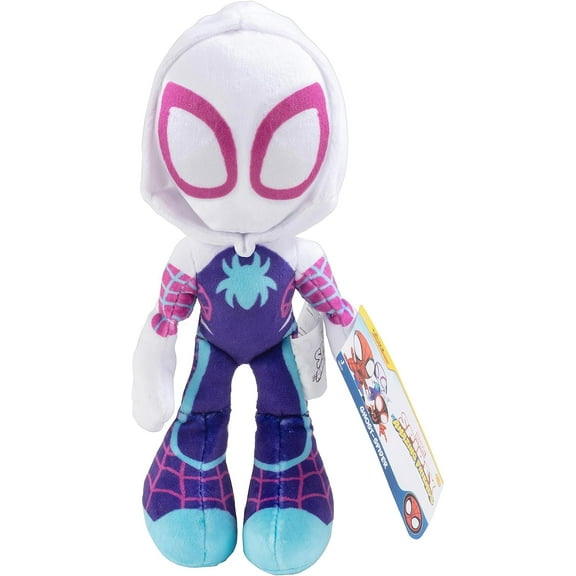 Marvel Spidey and His Amazing Friends 8" Ghost Plush - Spiderman Stuffed Animal Toy Figure - Officially Licensed - Gift for Kids, Boys and Girls