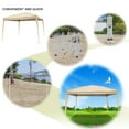 thumbnail image 4 of Outdoor Canopy Tent, Portable Gazebo Canopy Tent for Party Wedding Commercial, Folding Backyard Tent for Parties, Waterproof UV Protection Shelter with Adjustable Heights , 10x10ft, Khaki, Q10249, 4 of 12