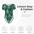 thumbnail image 6 of Gaeub Christmas Trees Women'S Short Sleeve One Piece Swimsuit Sexy High-Waisted Bodysuit For Swimming, Beach, Sports - Xx-Large, 6 of 9