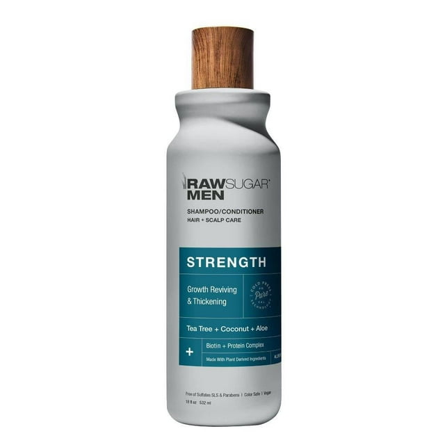 Shampoo + acondicionador Raw Sugar Men´s té de árbol + coco + aloe vera 532 ml