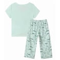thumbnail image 2 of MyFav Women's Capri Pajama Sets Plus Size Sleepwear Top with Capri Pants 2 Piece Loungewear Set,Green Cat,M, 2 of 7