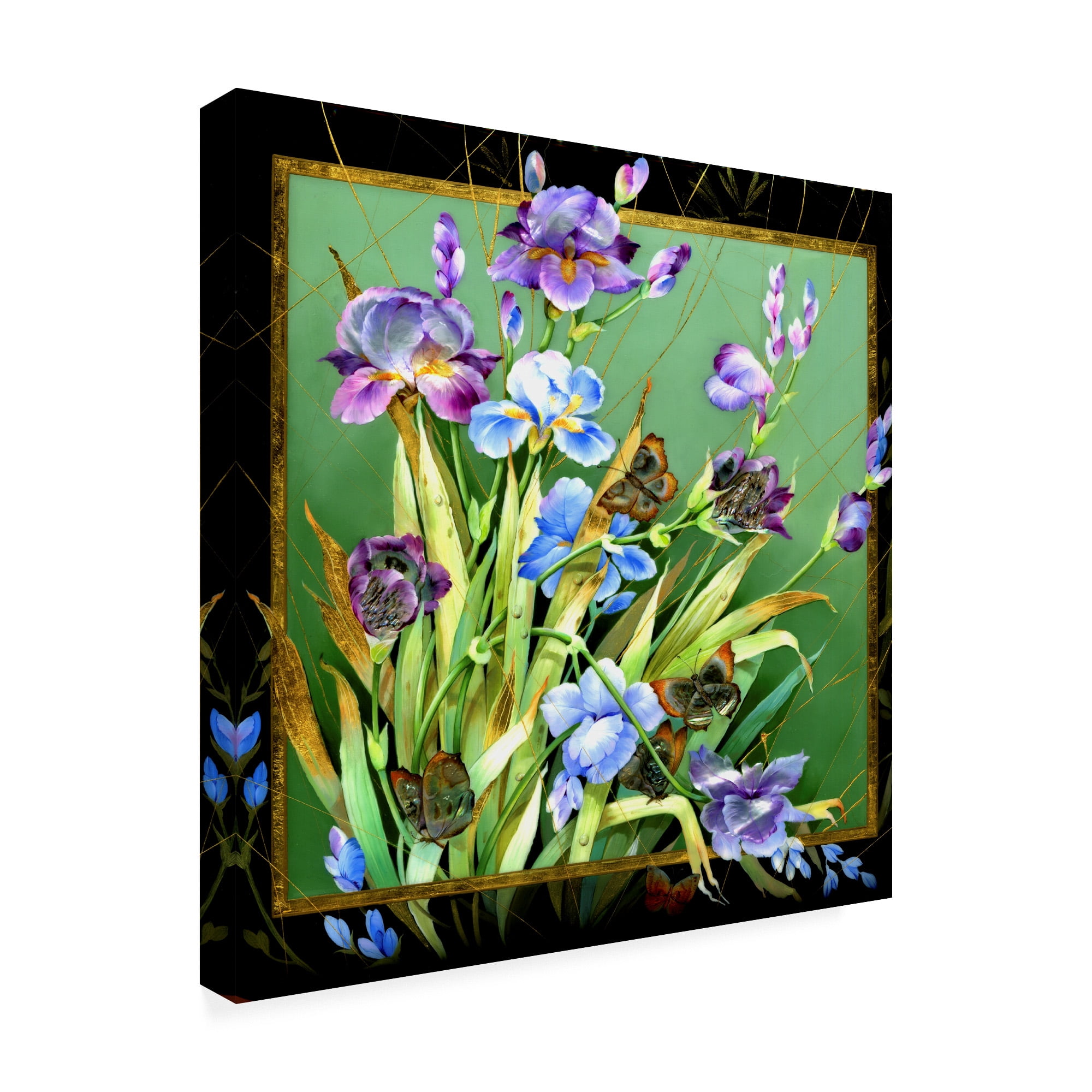 Trademark Fine Art 'Mid-Century Floral Blue' Canvas Art by Tania Fedorova