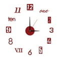 thumbnail image 2 of Moxufan Acrylic Wall Clock Precise Timing Luminous Large Numbers Silent 3D Effect Acrylic Wall Art Decor Mute Clock Living Room Decor,Red, 2 of 8