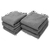 S&T INC. Microfiber Gym Towels for Sweat, Yoga Sweat Towel for Home Gym, Microfiber Workout Towels for Gym, Grey, 16 Inch x 27 Inch, 6 Pack